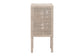 bali & pari Vivan Natural Rattan Nightstand - Handwoven Wicker Accent Bedside Table with Interior Shelving and Elevated Base, French Grey
