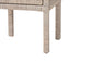 bali & pari Vivan Natural Rattan Nightstand - Handwoven Wicker Accent Bedside Table with Interior Shelving and Elevated Base, French Grey
