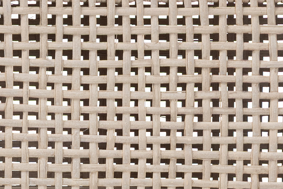 bali & pari Vivan Natural Rattan Nightstand - Handwoven Wicker Accent Bedside Table with Interior Shelving and Elevated Base, French Grey