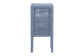bali & pari Vivan Natural Rattan Nightstand - Handwoven Wicker Accent Bedside Table with Interior Shelving and Elevated Base, Navy Blue