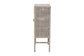 bali & pari Vivan Natural Rattan Storage Cabinet - 3-Tier Handwoven Wicker Accent Cabinet with Double Doors and Elevated Base, French Grey