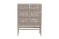 bali & pari Vivan Natural Rattan Storage Cabinet - 3-Tier Handwoven Wicker Accent Cabinet with Double Doors and Elevated Base, French Grey