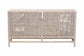 bali & pari Vivan Natural Rattan Storage Cabinet - 3-Drawer Handwoven Wicker Accent Cabinet with Interior Shelving and Elevated Base, French Grey