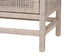 bali & pari Vivan Natural Rattan Storage Cabinet - 3-Drawer Handwoven Wicker Accent Cabinet with Interior Shelving and Elevated Base, French Grey