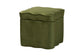 Baxton Studio Paulina Velvet Storage Ottoman - Lid Top Accent Stool with Interior Storage and Scalloped Outline for Bedroom or Living Room, Moss Green