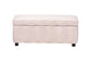 Baxton Studio Paulina Velvet Storage Bench - Lift Top Accent Bench with Interior Storage and Scalloped Outline for Bedroom or Living Room, Light Pink