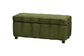 Baxton Studio Paulina Velvet Storage Bench - Lift Top Accent Bench with Interior Storage and Scalloped Outline for Bedroom or Living Room, Moss Green