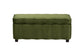 Baxton Studio Paulina Velvet Storage Bench - Lift Top Accent Bench with Interior Storage and Scalloped Outline for Bedroom or Living Room, Moss Green