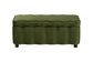 Baxton Studio Paulina Velvet Storage Bench - Lift Top Accent Bench with Interior Storage and Scalloped Outline for Bedroom or Living Room, Moss Green