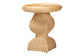 bali & pari Hideo Natural Rattan End Table - Handwoven Wicker Sculptural Accent Table with Pedestal Base