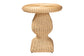 bali & pari Hideo Natural Rattan End Table - Handwoven Wicker Sculptural Accent Table with Pedestal Base