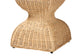 bali & pari Hideo Natural Rattan End Table - Handwoven Wicker Sculptural Accent Table with Pedestal Base