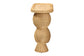 bali & pari Hisao Natural Rattan Checkered Console Table with Sculptural Base