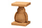 bali & pari Pembroke Penguin End Table - Handwoven Rattan Sculptural Accent Side Table with Platform Base
