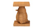 bali & pari Pembroke Penguin End Table - Handwoven Rattan Sculptural Accent Side Table with Platform Base