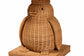 bali & pari Pembroke Penguin End Table - Handwoven Rattan Sculptural Accent Side Table with Platform Base