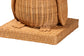 bali & pari Pembroke Penguin End Table - Handwoven Rattan Sculptural Accent Side Table with Platform Base