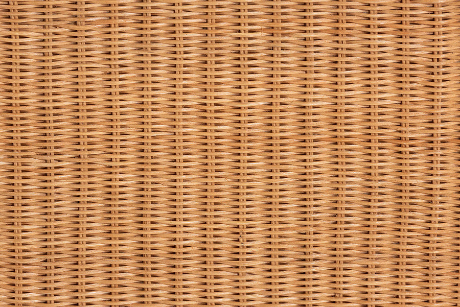 bali & pari Pembroke Penguin End Table - Handwoven Rattan Sculptural Accent Side Table with Platform Base