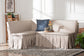 Baxton Studio Meyer 2-Piece Fabric Upholstered Dining Nook Bench Set - Corner Kitchen Banquette Seating with Skirted Base, L-Shaped Breakfast Nook for Small Spaces, Beige