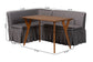 Baxton Studio Reginald 3-Piece Fabric Upholstered Dining Nook Set - Corner Kitchen Dining Banquette Set with Skirted Base, L-Shaped Seating for Small Spaces, Grey