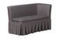 Baxton Studio Meyer 2-Piece Fabric Upholstered Dining Nook Bench Set - Corner Kitchen Banquette Seating with Skirted Base, L-Shaped Breakfast Nook for Small Spaces, Grey