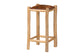 bali & pari Rivera Genuine Goat Leather Counter Stool - Rustic Boho Seating with Teak Wood Frame and Natural Hide Upholstery