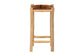 bali & pari Rivera Genuine Goat Leather Counter Stool - Rustic Boho Seating with Teak Wood Frame and Natural Hide Upholstery