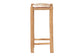 bali & pari Rivera Genuine Goat Leather Bar Stool - Rustic Boho Seating with Teak Wood Frame and Natural Hide Upholstery