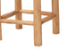 bali & pari Rivera Genuine Goat Leather Bar Stool - Rustic Boho Seating with Teak Wood Frame and Natural Hide Upholstery