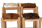 bali & pari Rivera Genuine Goat Leather Bar Stool - Rustic Boho Seating with Teak Wood Frame and Natural Hide Upholstery