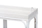 bali & pari Lombok Natural Rattan Console Table - Handwoven Wicker 2-Tier Accent Table with Raised Tray Top for Living Room or Entryway, White
