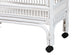 bali & pari Lombok Natural Rattan Wine Cart - Handwoven Wicker 2-Tier Mobile Bar Cart with Raised Tray Top Kitchen or Lounge, White