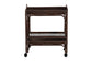 bali & pari Lombok Natural Rattan Wine Cart - Handwoven Wicker 2-Tier Mobile Bar Cart with Raised Tray Top Kitchen or Lounge, Espresso