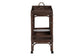 bali & pari Lombok Natural Rattan Wine Cart - Handwoven Wicker 2-Tier Mobile Bar Cart with Raised Tray Top Kitchen or Lounge, Espresso