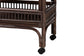 bali & pari Lombok Natural Rattan Wine Cart - Handwoven Wicker 2-Tier Mobile Bar Cart with Raised Tray Top Kitchen or Lounge, Espresso