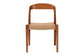 bali & pari Lorena Paper Loom Woven Dining Chair - Mahogany Wood Frame Accent Chair with Curved Back for Kitchen or Dining Room Seating