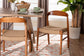 bali & pari Lorena Paper Loom Woven Dining Chair - Mahogany Wood Frame Accent Chair with Curved Back for Kitchen or Dining Room Seating