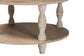 bali & pari Lejane Wood Coffee Table with Seagrass Wrapped Legs - Round Living Room Table with Open Shelf Storage