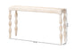 bali & pari Lejane Woven Seagrass Console Table - Handwoven Wicker Waterfall Accent Table with for Entryway, Living Room, or Hallway