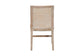 bali & pari Ashford Whitewash Rattan Dining Chair - Mahogany Wood Frame with Handwoven Wicker Backrest and Braided Rope Inserts for Coastal Dining Room