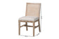 bali & pari Ashford Whitewash Rattan Dining Chair - Mahogany Wood Frame with Handwoven Wicker Backrest and Braided Rope Inserts for Coastal Dining Room