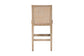 bali & pari Ashford Whitewash Rattan Counter Stool - Mahogany Wood Frame with Handwoven Wicker Backrest and Braided Rope Inserts for Coastal Kitchen