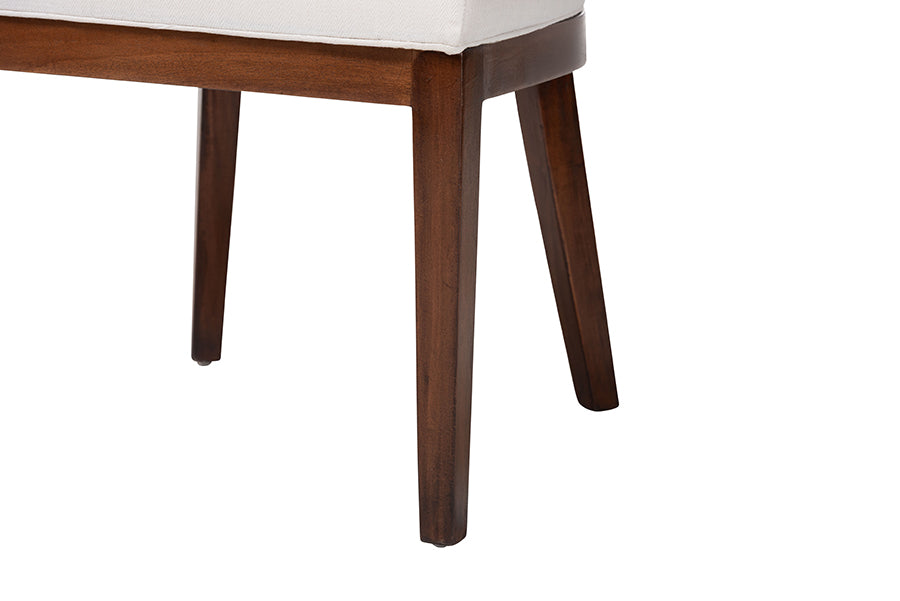 bali & pari Franco Dining Chair - Sculpted Seating with Woven Rattan Backrest and Upholstered Seat for Kitchen or Dining Room
