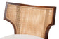 bali & pari Franco Counter Stool - Sculpted Seating with Woven Rattan Backrest and Upholstered Seat for Kitchen or Lounge