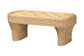 bali & pari Canika Natural Rattan Coffee Table - Handwoven Wicker Accent Table with Checkered Tabletop and Waterfall Base for Living Room or Sunroom