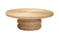 bali & pari Silvia Natural Rattan Coffee Table - Handwoven Wicker Accent Cocktail Table with Pedestal Base for Living Room or Sunroom