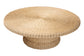 bali & pari Silvia Natural Rattan Coffee Table - Handwoven Wicker Accent Cocktail Table with Pedestal Base for Living Room or Sunroom