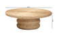 bali & pari Silvia Natural Rattan Coffee Table - Handwoven Wicker Accent Cocktail Table with Pedestal Base for Living Room or Sunroom