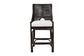 bali & pari Acton Natural Rattan Counter Stool - Handwoven Wicker Accent Stool with Tall Back and Sloped Arms, Boho Coastal Kitchen Seating