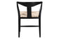 bali & pari Fika Wishbone Dining Chair with Handwoven Seagrass Seat - Mahogany Wood Frame Armchair for Modern Coastal Dining Rooms, Black